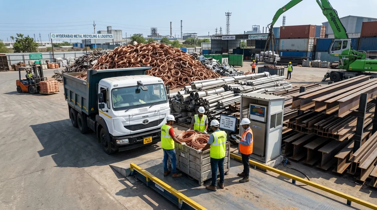 Commercial scrap clearance team at work in Hyderabad
