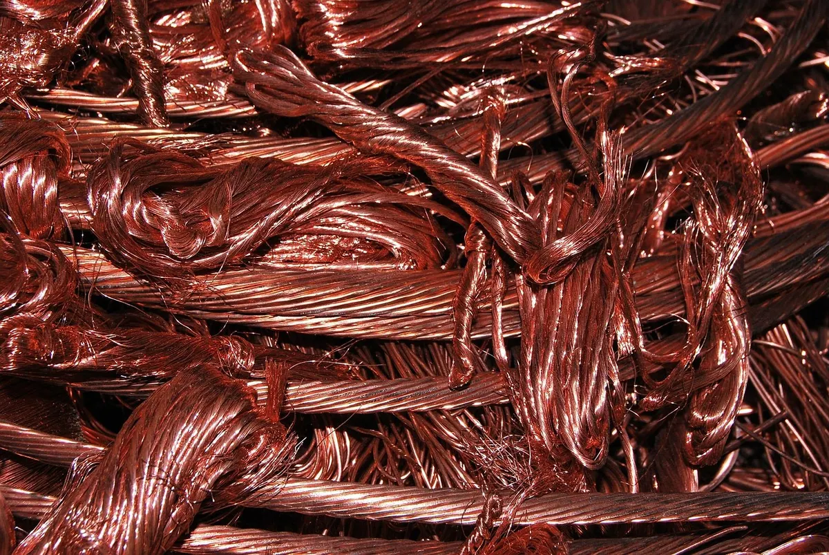 Copper wire close-up